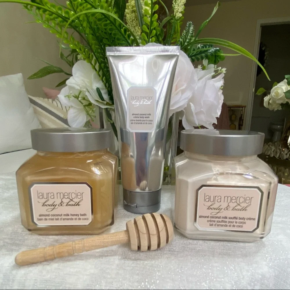 Laura Mercier Almond Coconut Milk Body Collection 3-pcs Set. - Picture 3 of 5